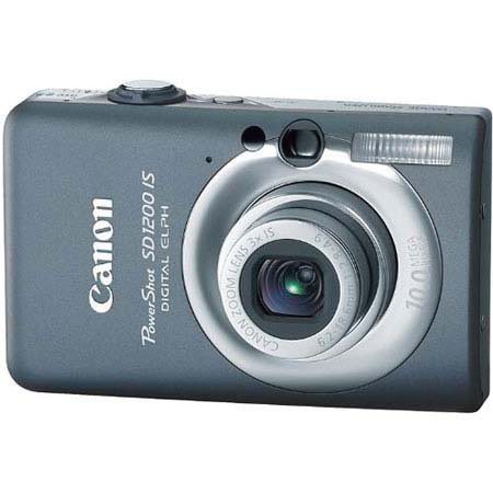 Canon Powershot SD1200 IS Digital Elph Camera, 10.0 Megapixels, 3x IS Optical Zoom, 2.5&quot; LCD Display, Dark Gray image