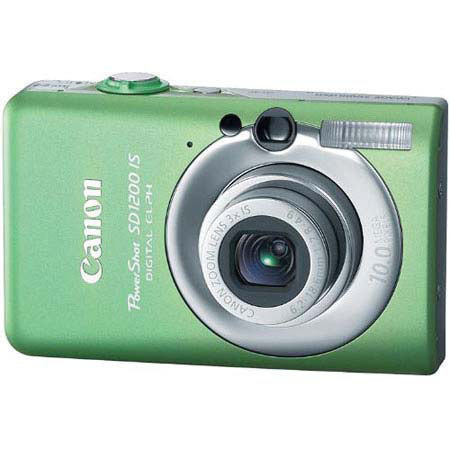 Canon Powershot SD1200 IS Digital Elph Camera, Green - Refurbished image