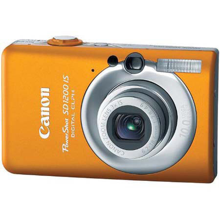 Canon Powershot SD1200 IS Digital Elph Camera, Orange - Refurbished image