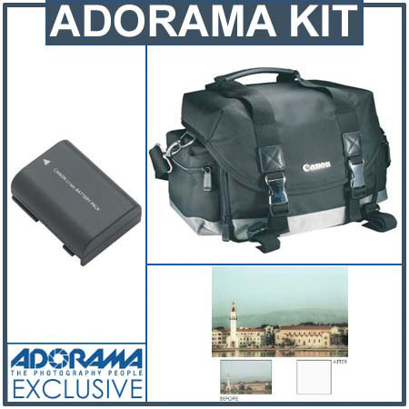 Canon Starter Kit for EOS Digital Rebel XT SLR Camera, with Gadget Bag, Battery &amp; 58mm UV Filter image