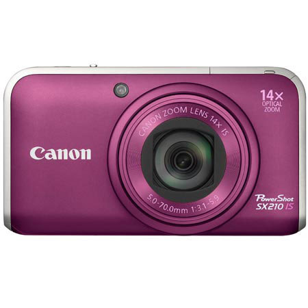 Canon PowerShot SX210 IS Digital Camera with 14.1 Megapixel, HD720p, Dynamic IS, Miniture Effect, Smart Suffle - Purple - U.S.A. Warranty image