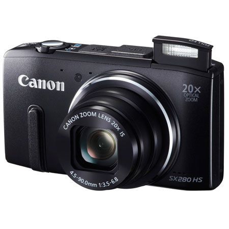 Canon PowerShot SX280 HS Black Digital Camera - 8224B001