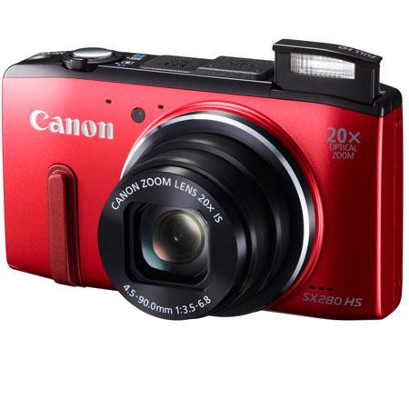 Canon PowerShot SX280 HS Red Digital Camera - 8225B001