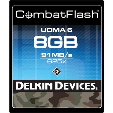 Delkin 8 GB Pro UDMA 6 Combat Flash Memory Card, 625x, 91MB/s image