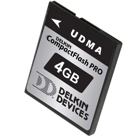 Delkin 4 GB Pro UDMA Compact Flash Memory Card, 350x. image