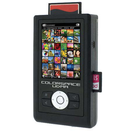 Sanho HyperDrive ColorSpace UDMA 500 GB Photo Backup Storage &amp; Viewer with 3.2" LCD, Supports 14 Memory Card Formats image