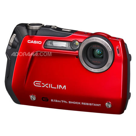 Casio Ex-G1 Digital Camera, Shock Resistant, Waterproof, 12 Megapixel, Red image
