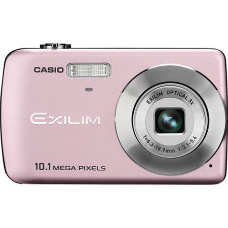 Casio Exilim Zoom EX-Z33PK 10.1 Megapixel Digital Camera with 3x Zoom, 4x Digital Zoom, Face Detection and 2.7" Monitor, Pink image