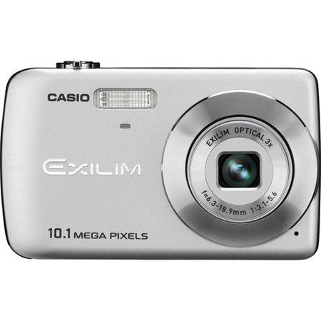 Casio Exilim Zoom EX-Z33SR 10.1 Megapixel Digital Camera with 3x Zoom, 4x Digital Zoom, Face Detection and 2.7" Monitor, Silver image