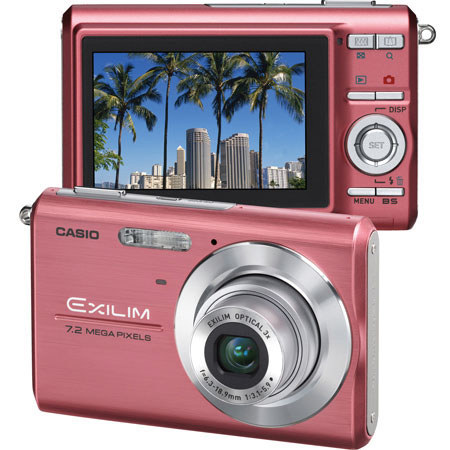 Casio EX-Z75PK Exilim Zoom Digital Camera, 7.2 Megapixel, 3x Optical Zoom, 4x Digital Zoom, 2.5: LCD Screen, Pink image