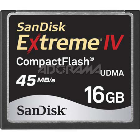 SanDisk 16 GB Extreme IV Compact Flash Memory Card image
