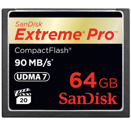 SanDisk 64GB Extreme Pro CF90 Compact Flash Memory Card