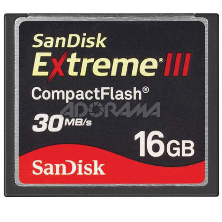 SanDisk 16 GB Extreme III Compact Flash Memory Card image