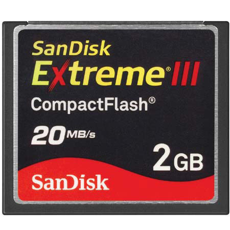 SanDisk 2 GB Extreme III Compact Flash Memory Card image