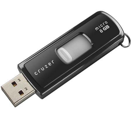SanDisk 8 GB Cruzer Micro with U3 Technology, USB Flash Drive (UFD) Storage Device image