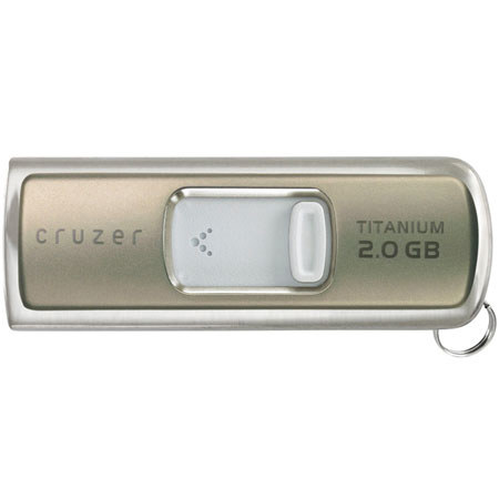 SanDisk Cruzer Titanium, 2 GB Portable Storage Device with U3 Smart Drive Technology, USB 2.0 Interface image