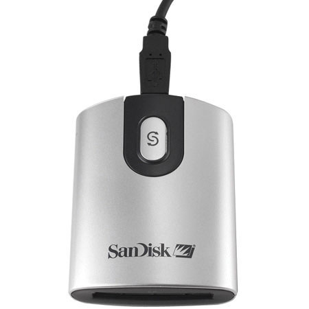 SanDisk Imagemate Memory Card Reader / Writer with Transfer Button, for CompactFlash Type I and II Memory Cards, USB 2.0 Interface. image