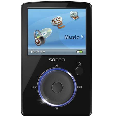 SanDisk Sansa Fuze, 4 GB MP3 Player with 1.9&quot; Color LCD Screen &amp; 40 Preset Station FM Radio - Black image