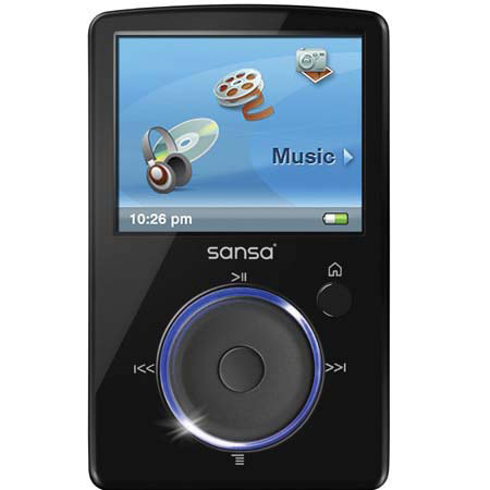 SanDisk Sansa Fuze, 8 GB MP3 Player with 1.9&quot; Color LCD Screen &amp; 40 Preset Station FM Radio - Black image