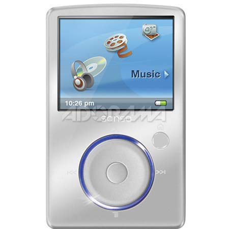 SanDisk Sansa Fuze, 8 GB MP3 Player with 1.9&quot; Color LCD Screen &amp; 40 Preset Station FM Radio - Silver image