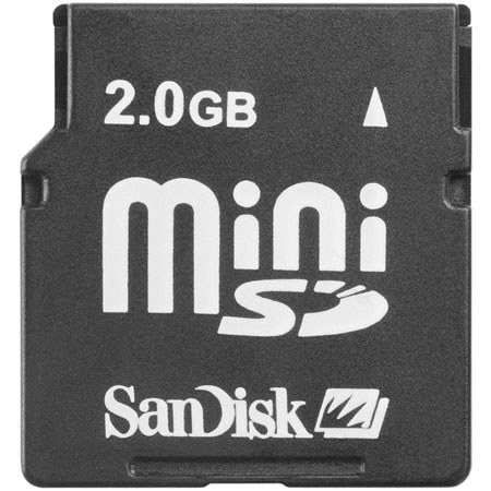 SanDisk 2 GB Mini Secure Digital, miniSD, Memory Card. image