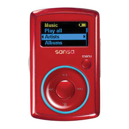 SanDisk Sansa Clip Series 2 GB MP3 Player, Red image