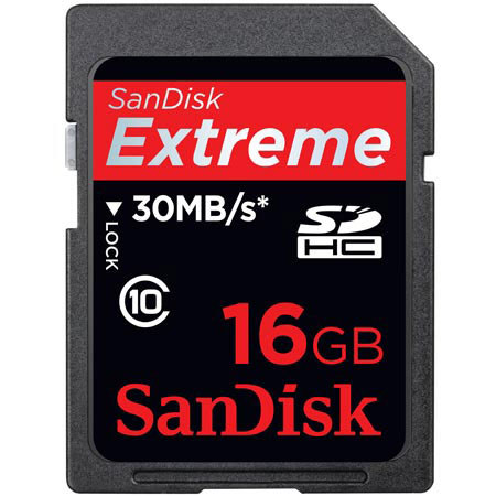 SanDisk 16 GB, Extreme III Secure Digital High Capacity (SDHC) Memory Card, Class 6 image
