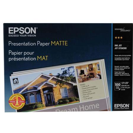 Epson Matte Photo Quality Inkjet Paper, 13" x 19", 100 Sheets image