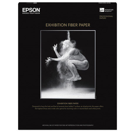 Epson Exhibition Fine Art Fiber Glossy Inkjet Paper, 13 mil., 325gsm, 8.5" x 11", 25 Sheets image