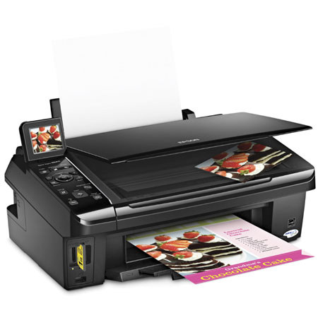 Epson Stylus NX415 All-in-One Inkjet Printer, Copier &amp; Flatbed Scanner, 2.5" Tilt LCD Screen and Card Slots with 2.0 USB Interface image