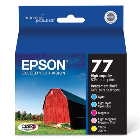 Epson T077920 High Capacity Multi-Pack Color Ink Cartridges for Stylus Photo Printers