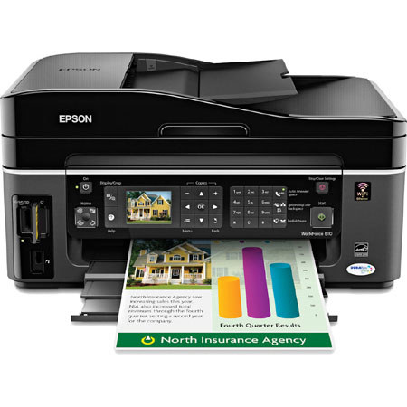 Epson WorkForce 610, All-in-1 Color Inkjet Printer with Copy / Scan / Fax, Up to 38 PPM image