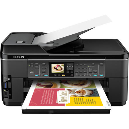 Epson WorkForce WF-7510 All-in-One Inkjet Printer, Print/Copy/Scan/Fax, 4 Ink Cartridges - "Refurbished by Epson"