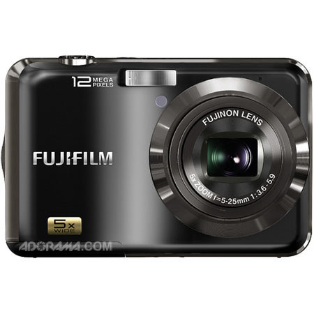 Fujifilm FinePix AX200 Digital Camera, with 12.2 Megapixel, 5x Optical Zoom, 2.7" TFT Screen, One Touch HD Movie Function, Black image