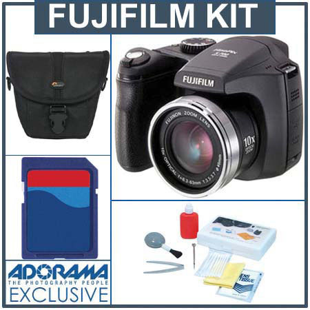 Fujifilm FinePix S700 Black SLR Digital Camera Kit - with 1 GB SD Memory Card - Camera Bag - Professional Lens Cleaning Kit image