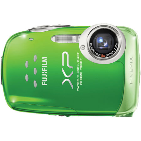 Fujifilm FinePix XP10 Waterproof Digital Camera, with 12.2 Megapixel, 5x Periscopic Zoom, 2.7" LCD, HD Movie Function, Green image