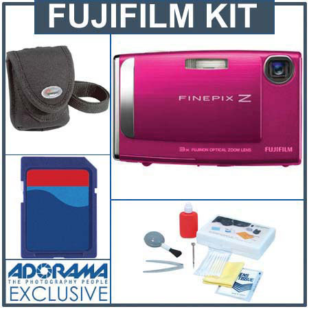 Fujifilm FinePix Z10FD Pink Digital Camera Kit- with 1 GB SD Memory Card- Camera Bag- Professional Lens Cleaning Kit image