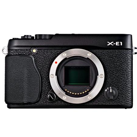 Fujifilm X-E1 Mirrorless Digital Camera Body, 16.3 MP APS-C X-Trans CMOS Sensor, Compact Magnesium Body, Built-In Flash - Black