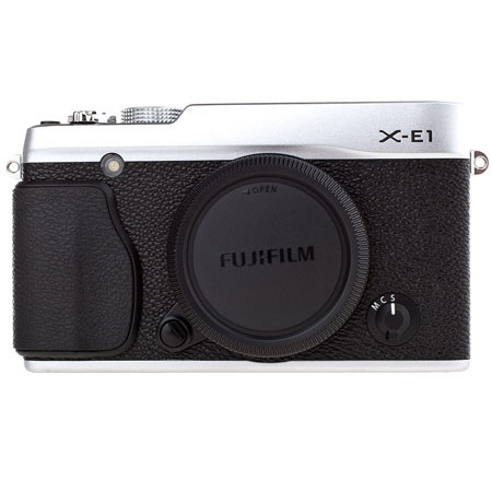 Fujifilm X-E1 Mirrorless Digital Camera Body, 16.3 MP APS-C X-Trans CMOS Sensor, Compact Magnesium Body, Built-In Flash - Silver