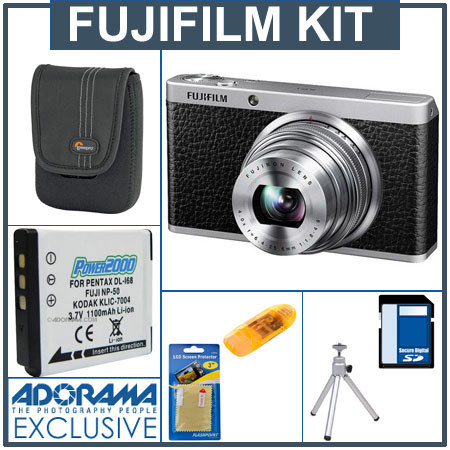 Fujifilm XF1 Digital Camera, 12MP, 4x Optical / 2x Digital Zoom, Black - Bundle - with SanDisk 16GB Ultra SDHC UHS-I Memory Card, USB 2.0 Secure Digital & M