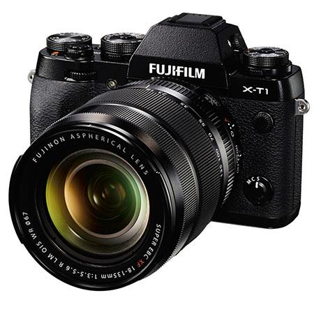 Fujifilm X-T1 Mirrorless Digital Camera, Black with 18-135mm WR Black Lens, 16.3MP, Full HD 1080p Video at 60 fps, 3