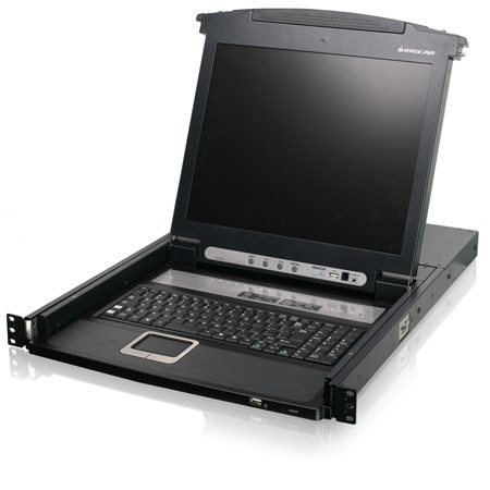 Iogear 8-Port 17" LCD Combo KVM Switch, USB / PS/2 Console Port