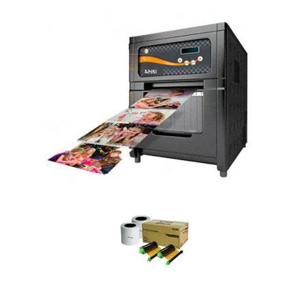 HiTi P720L Photo Printer, 300x300dpi Resolution, USB 2.0 Hi Speed, Dye Diffusion Thermal Transfer, Bundle With 5x7