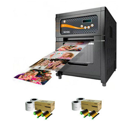 HiTi P720L Photo Printer, 300x300dpi Resolution, USB 2.0 Hi Speed, Dye Diffusion Thermal Transfer, Bundle With 2 4x6 Rolls of Ribbon and Paper (2000 Prints) 2 5X7 Rolls Rolls Ribbon and Paper (1200 Prints)