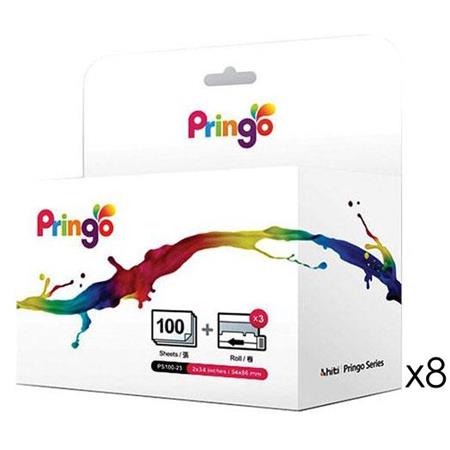 HiTi HiTi 8-Pack/Carton of PS-100 100-Sheets Media for Pringo P231 Photo Printer (Total; 800 Sheets)