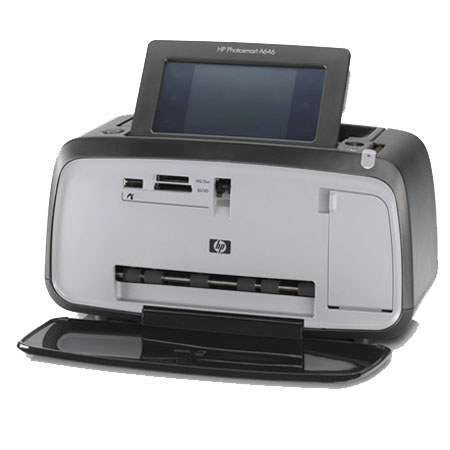 Hewlett Packard - HP A646 Photo Smart Compact Photo Inkjet Printer with 3.45" Touchscreen Display, USB, PictBridge, 4 Memory Card Slots &amp; Built-in Bluetooth image