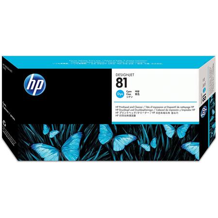 HP C4951A 81 Cyan Dye Printhead and Printhead Cleaner