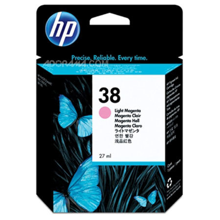 Hewlett Packard - HP 38 Light Magenta Pigment Ink Cartridge with Vivera Inks for the Photosmart PRO Inkjet Printers. image
