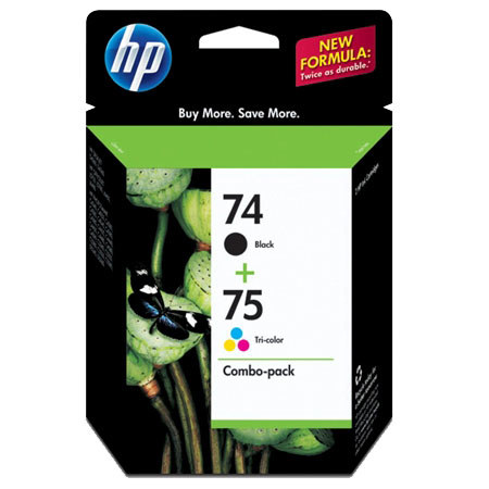 Hewlett Packard - HP 74/75 Combo Pack of Photo Inkjet Cartridges with Vivera Inks for select HP Printers. image