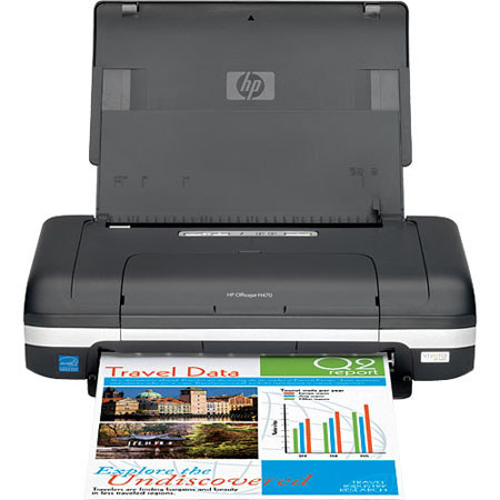 Hewlett Packard - HP Officejet H470WBT Mobile Inkjet Printer, 1200 dpi, USB Interface &amp; 32mb Memory image